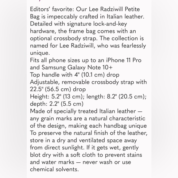 Tory Burch Lee Radziwil Petite Bag - Picture 7 of 7